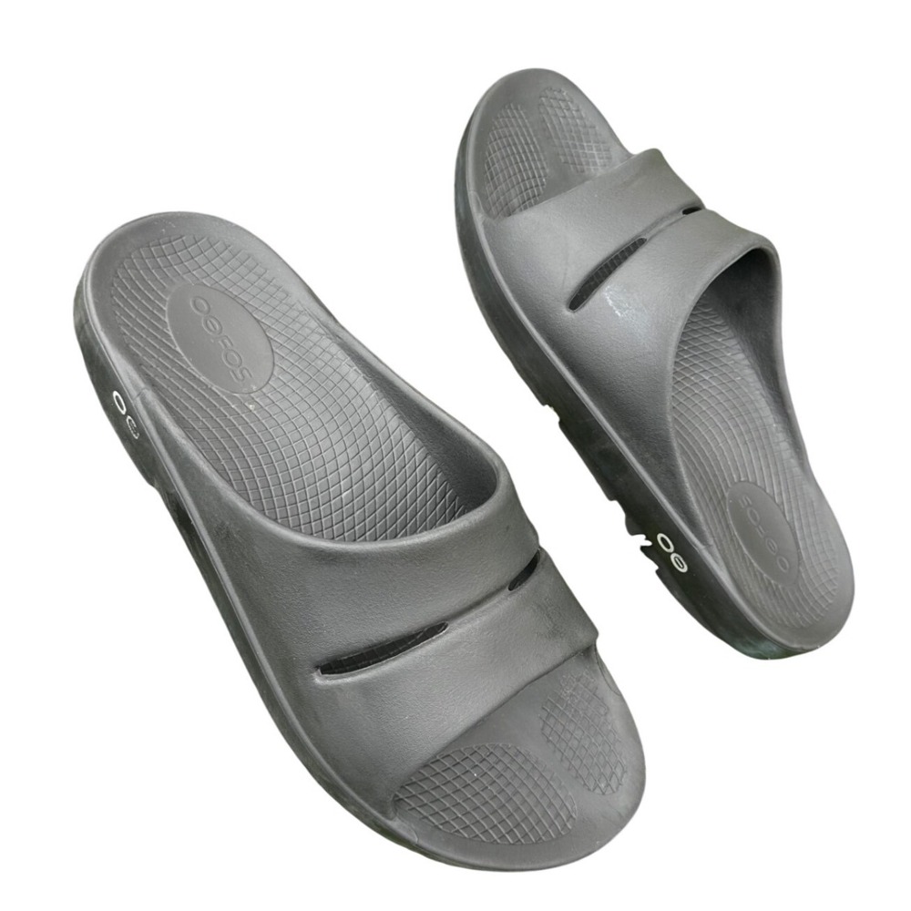 OOFOS OOahh Recovery Slide Sandals Unisex Size M9 W11 Black